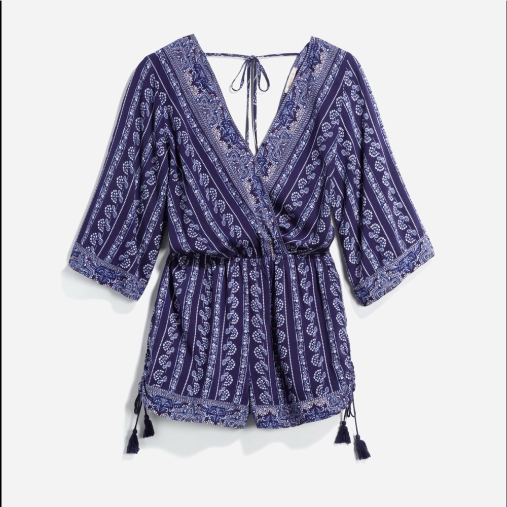 Skies are Blue navy print romper